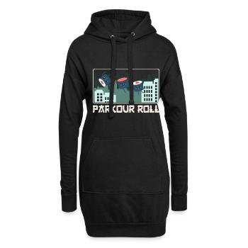 Parkour Freerunning Traceur - Hoodie-Kleid - Schwarz - Vorne