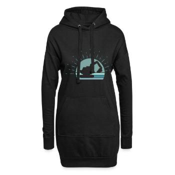 Excavatrice enfants - Sweat-shirt à capuche long Femme - noir - Devant