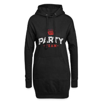 L’équipe de la fête - Sweat-shirt à capuche long Femme - noir - Devant