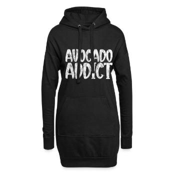 Avocado Addict 3 - Hoodie-Kleid - Schwarz - Vorne