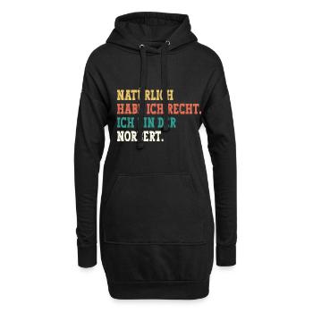 Norbert Lustiger Spruch Vorname Name Norbert - Hoodie-Kleid - Schwarz - Vorne