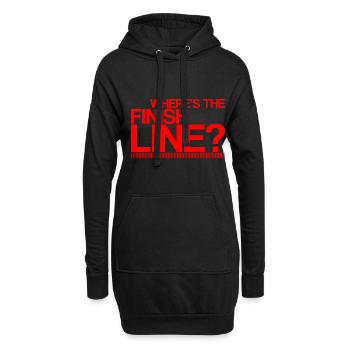 Où est la ligne d’arrivée 2 - Sweat-shirt à capuche long Femme - noir - Devant