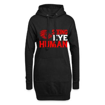 Seeing Eye Human 17 - Hoodie-Kleid - Schwarz - Vorne