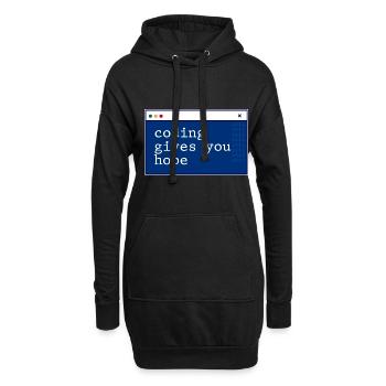 Le codage vous donne de l’espoir 2 - Sweat-shirt à capuche long Femme - noir - Devant