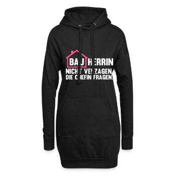 Baustelle Bauherrin - Hoodie-Kleid - Schwarz - Vorne