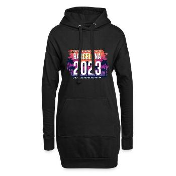 Barcelona 2023 - Hoodie-Kleid - Schwarz - Vorne