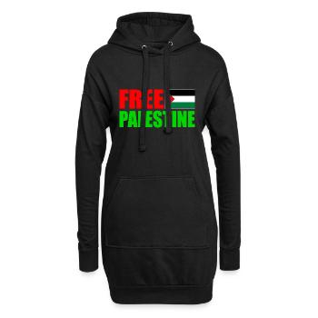 Free palestine - Hoodie-Kleid - Schwarz - Vorne