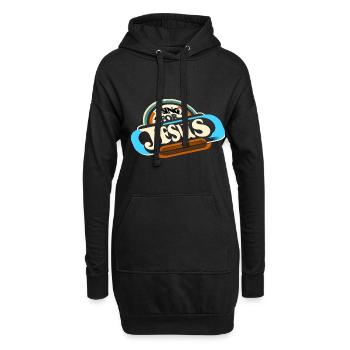 Je chante pour Jésus 7 - Sweat-shirt à capuche long Femme - noir - Devant