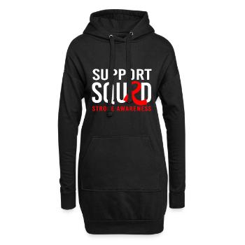 Hirnschlag Schlaganfall - Hoodie-Kleid - Schwarz - Vorne