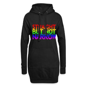 Droit mais pas étroit - Sweat-shirt à capuche long Femme - noir - Devant