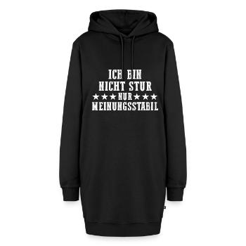 Ich Bin Nicht Stur Ich Bin Meinungsstabil - Hoodie-Kleid - Schwarz - Vorne