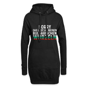 AmerikanischeWurzeln Balkan Bulgare Bulgarien - Hoodie-Kleid - Schwarz - Vorne