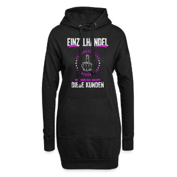 Einzelhandel Kaufmann Kauffrau lustige Verkäufer - Hoodie-Kleid - Schwarz - Vorne