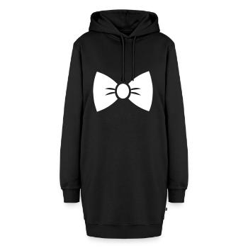 Nœud papillon Gentleman - Sweat-shirt à capuche long Femme - noir - Devant