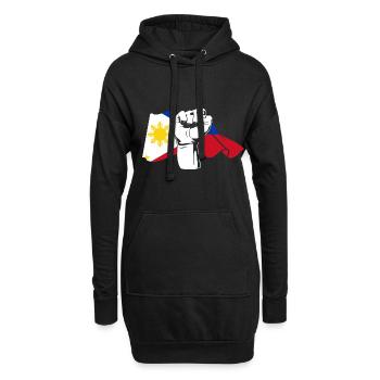 Faust Filipino Philippines - Sweat-shirt à capuche long Femme - noir - Devant