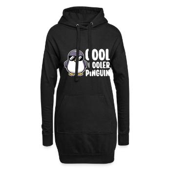 Pinguin - Hoodie-Kleid - Schwarz - Vorne