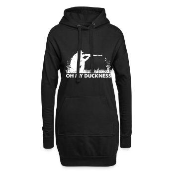Chasse au canard Chasse au canard Chasseur de canard Chasseur de canard Conception - Sweat-shirt à capuche long Femme - noir - Devant