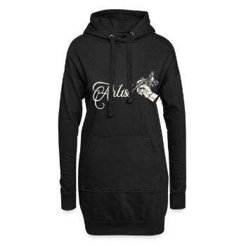 Tatouage Pen artiste tatouage encre art - Sweat-shirt à capuche long Femme - noir - Devant