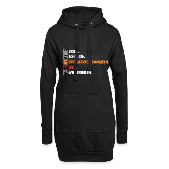 Wein Philatelie Briefmarkensammlung Briefmarkensam - Hoodie-Kleid - Schwarz - Vorne