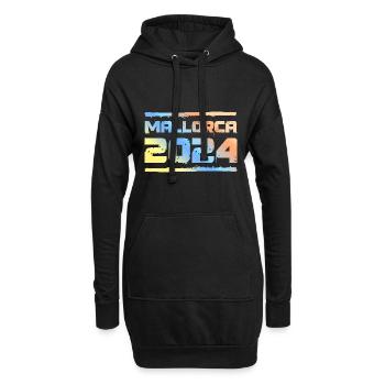 Mallorca 2024 Bunt - Hoodie-Kleid - Schwarz - Vorne
