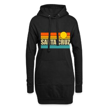 Kalifornien Surfen Santa Cruz - Hoodie-Kleid - Schwarz - Vorne