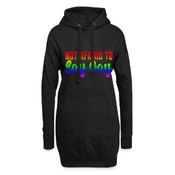 Not Afraid To Say Gay 3 - Hoodie-Kleid - Schwarz - Vorne