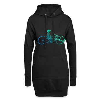 Handbike - Hoodie-Kleid - Schwarz - Vorne