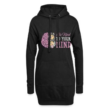 Soyez gentil avec votre Sensibilisation à la santé mentale - Sweat-shirt à capuche long Femme - noir - Devant