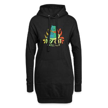 My cat hates you - Hoodie-Kleid - Schwarz - Vorne