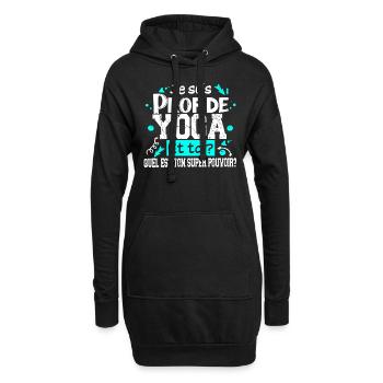 Prof Professeur Yoga Métier Zen Méditation Humour - Sweat-shirt à capuche long Femme - noir - Devant