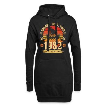 Viking Vintage 1982 40 Jahre Jubiläum - Hoodie-Kleid - Schwarz - Vorne