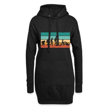 Vintage Evolution Handbike - Hoodie-Kleid - Schwarz - Vorne