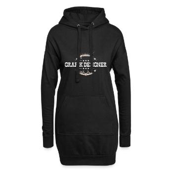 Grafik Designer Beruf - Hoodie-Kleid - Schwarz - Vorne