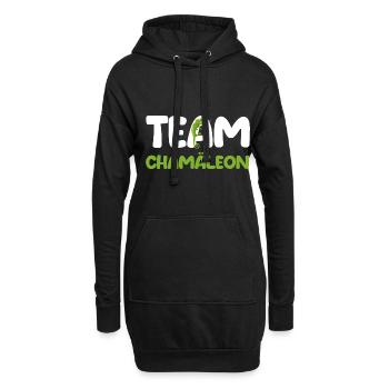 Terrarium Echsen Reptilien - Hoodie-Kleid - Schwarz - Vorne