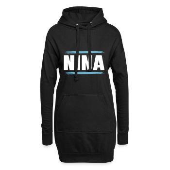 Nina - Hoodie-Kleid - Schwarz - Vorne
