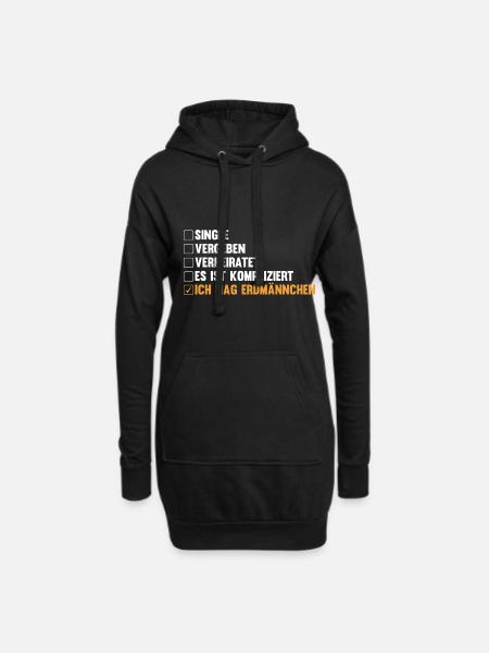 Erdmännchen - Hoodie-Kleid - Schwarz