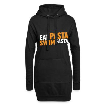 Eat Pasta Swim Fasta 16 - Hoodie-Kleid - Schwarz - Vorne