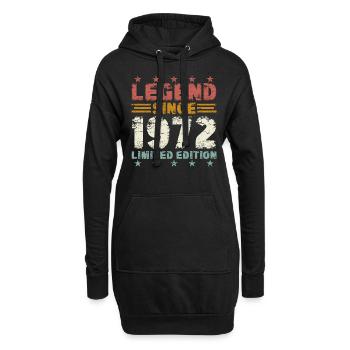 Legend 1972 Vintage Cadeau d’anniversaire - Sweat-shirt à capuche long Femme - noir - Devant