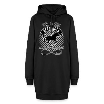 Appaloosa Pferd Pferdesprüche - Hoodie-Kleid - Schwarz - Vorne - AI Model Female 172 light (172cm)