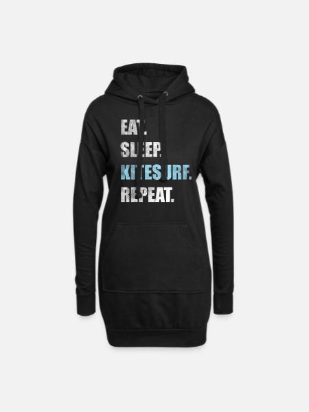Kitesurf Kitesurf Kitesurf Kitesurf - Sweat-shirt à capuche long Femme - noir