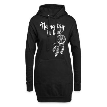 Namaste Namastay Bett Faul Schlafen Müde Sonntag - Hoodie-Kleid - Schwarz - Vorne