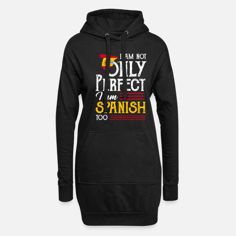 Spanien - Hoodie-Kleid - Schwarz