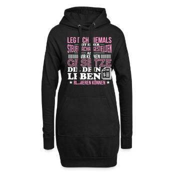 Steuerfachangestellte Steuerberaterin Geschenk - Hoodie-Kleid - Schwarz - Vorne