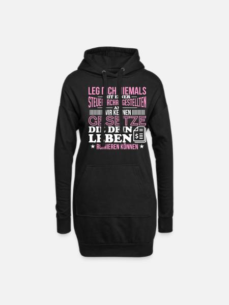 Steuerfachangestellte Steuerberaterin Geschenk - Hoodie-Kleid - Schwarz
