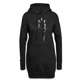 Plongée - Sweat-shirt à capuche long Femme - noir - Devant