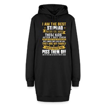 Bonus Dad T-Shirt Best Stepdad Ever - Hoodie-Kleid - Schwarz - Vorne