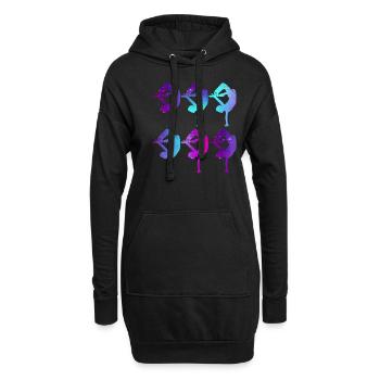 Danseurs de breakdance - Sweat-shirt à capuche long Femme - noir - Devant