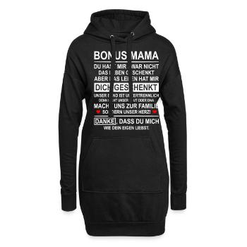 Bonus Mama Stiefmutter Ersatzmutter Geschenk - Hoodie-Kleid - Schwarz - Vorne