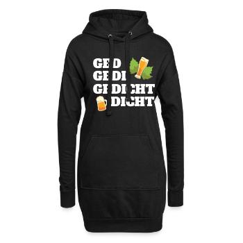 Gedi Bier Trinker Lustiges Geschenk Ged Firmgedi - Hoodie-Kleid - Schwarz - Vorne