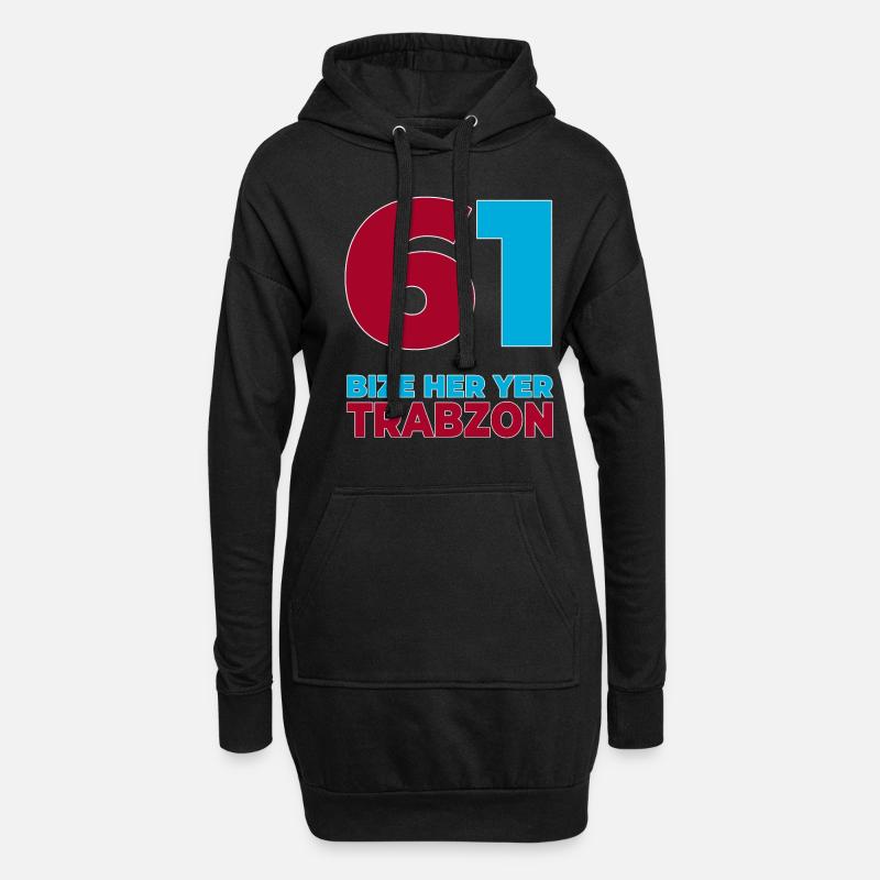 61 Trabzon - Bize her yer Trabzon - Hoodie-Kleid - Schwarz